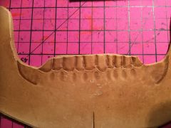 close up carving jaw