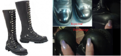 Fluevog Lucky Stud Boots - repaired
