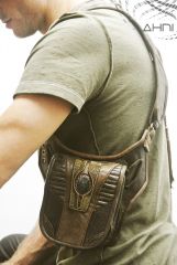 next level holster for him  in brown, LED glowing stone