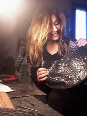 brass rivets And leather lace