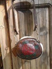 tooled leather & Cow hide