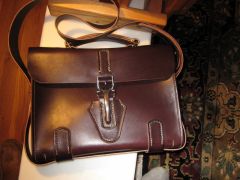 Bridle leather briefcase