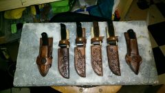 knives made ,engraved, and sheaths made