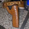 Completed Acorn Stamped Python .357 Mag Holster w/Bullet Belt