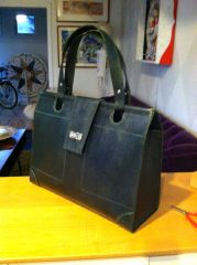 Green Bridle leather satchel