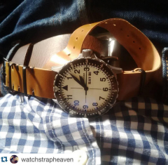 whiskey color shell cordovan watch strap