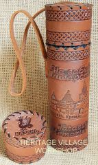 Handmade leather case with Tatarstan symbol - Kazan kremlin.