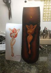 Harley Softail rear fender bib with pin-up tooling