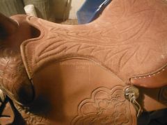 Bona Allen saddle suede seat stitching