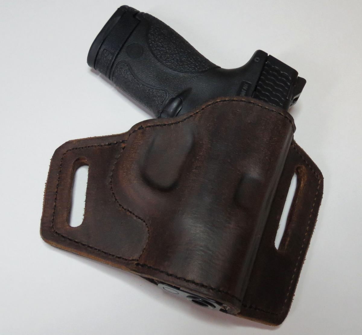 Distressed Leather Holster For M&p Shield. - Gun Holsters, Rifle Slings