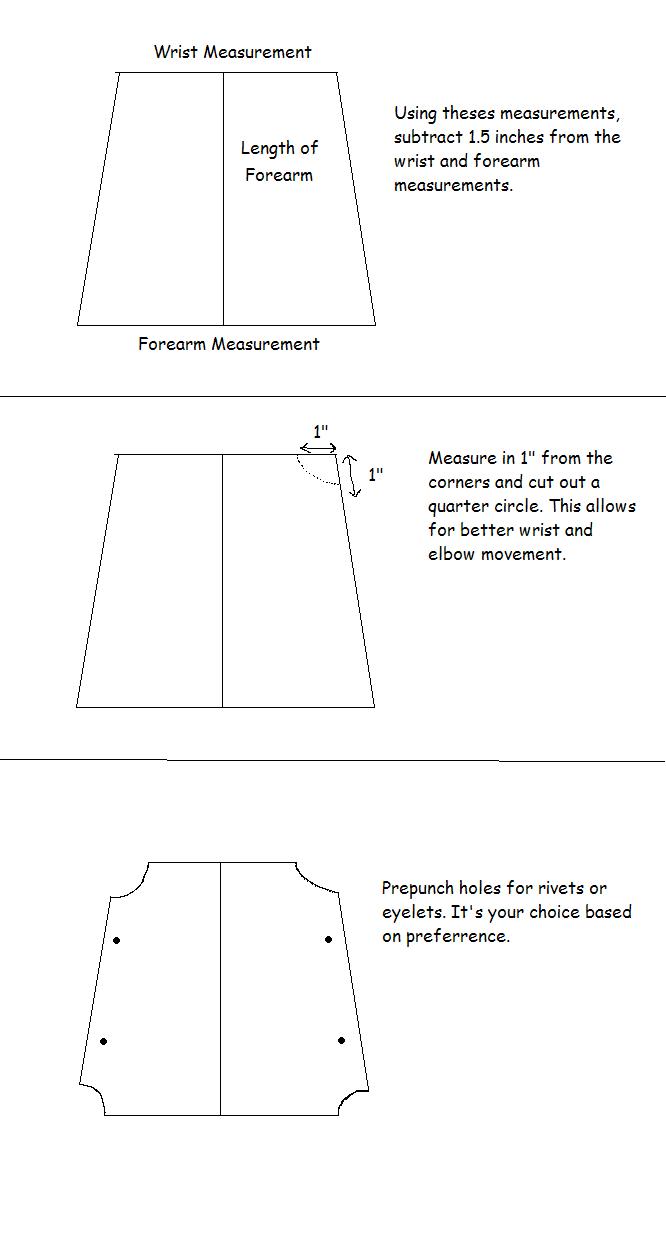 Patterns for Vambraces - Patterns and Templates - Leatherworker.net