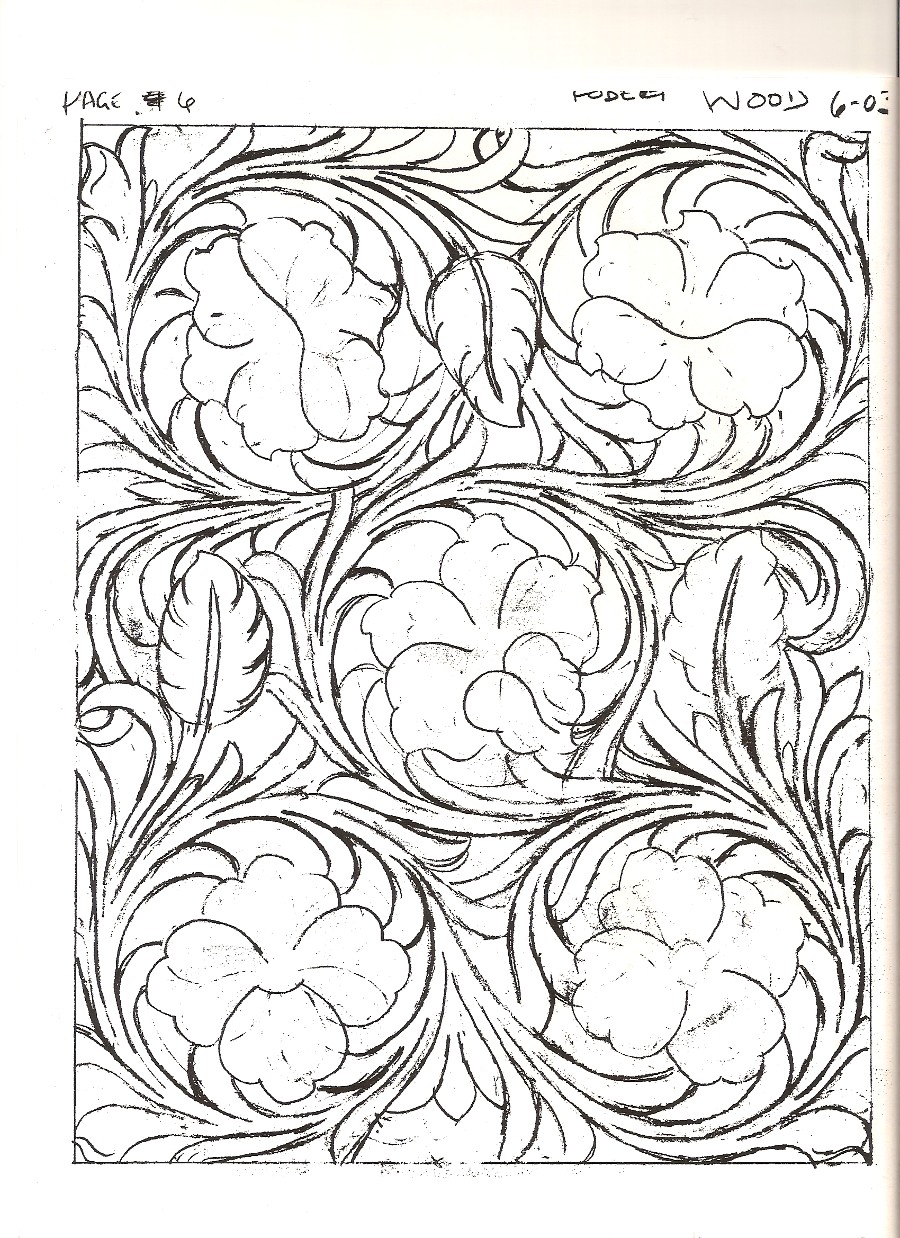 drawing floral patterns in the Sheridan style Patterns and Templates