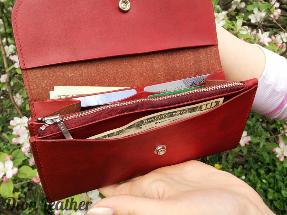 Women red long wallet_5.JPG