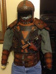 Leather Armor with Steampunk Front Plate