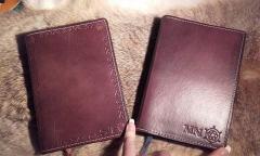 Custom A6 diary covers mahogany