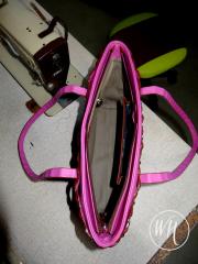 Leather lining with Zippered top closure