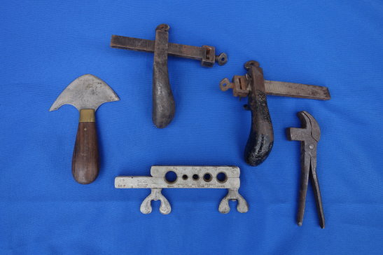 50) VINTAGE / Old Leather Working Tools ~ Assorted Tools Lot
