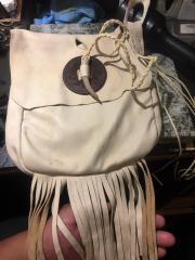 Deerskin table satchel