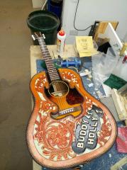 My copy of Buddy Holly's guitar cover he made for himself.