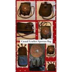 Brown Leather Sporran Bag