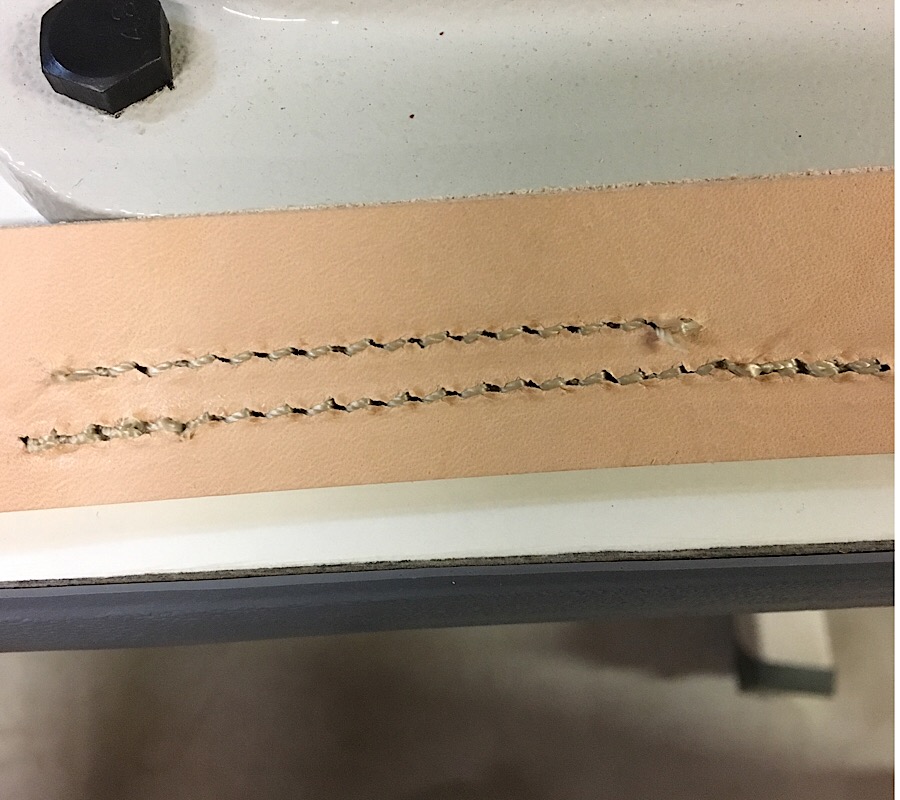 How to backstitch using thick thread? : r/Leathercraft