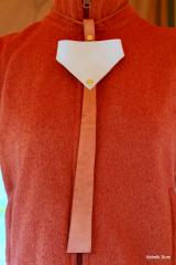 Leather necktie