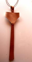 Leather necktie