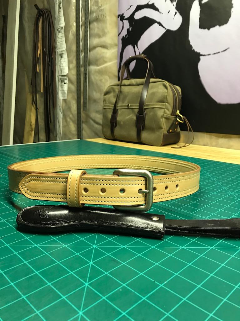 Leather Gun Belt Double Stitching - Gun Holsters, Rifle Slings and Knife  Sheathes 