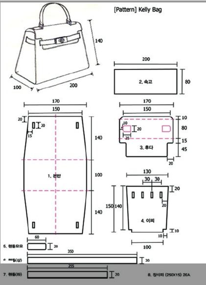 The Sorta Kelly Bag - Patterns and Templates - Leatherworker.net