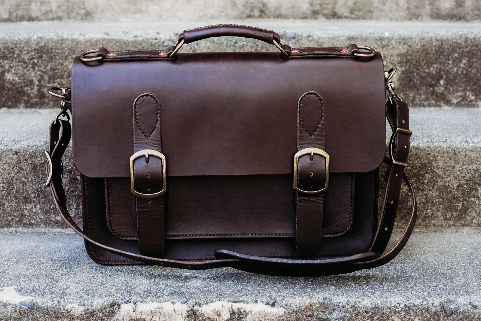 HideGear English Bridle Leather briefcase - Satchels, Luggage and ...