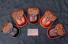 Tooled Western Belt pouches