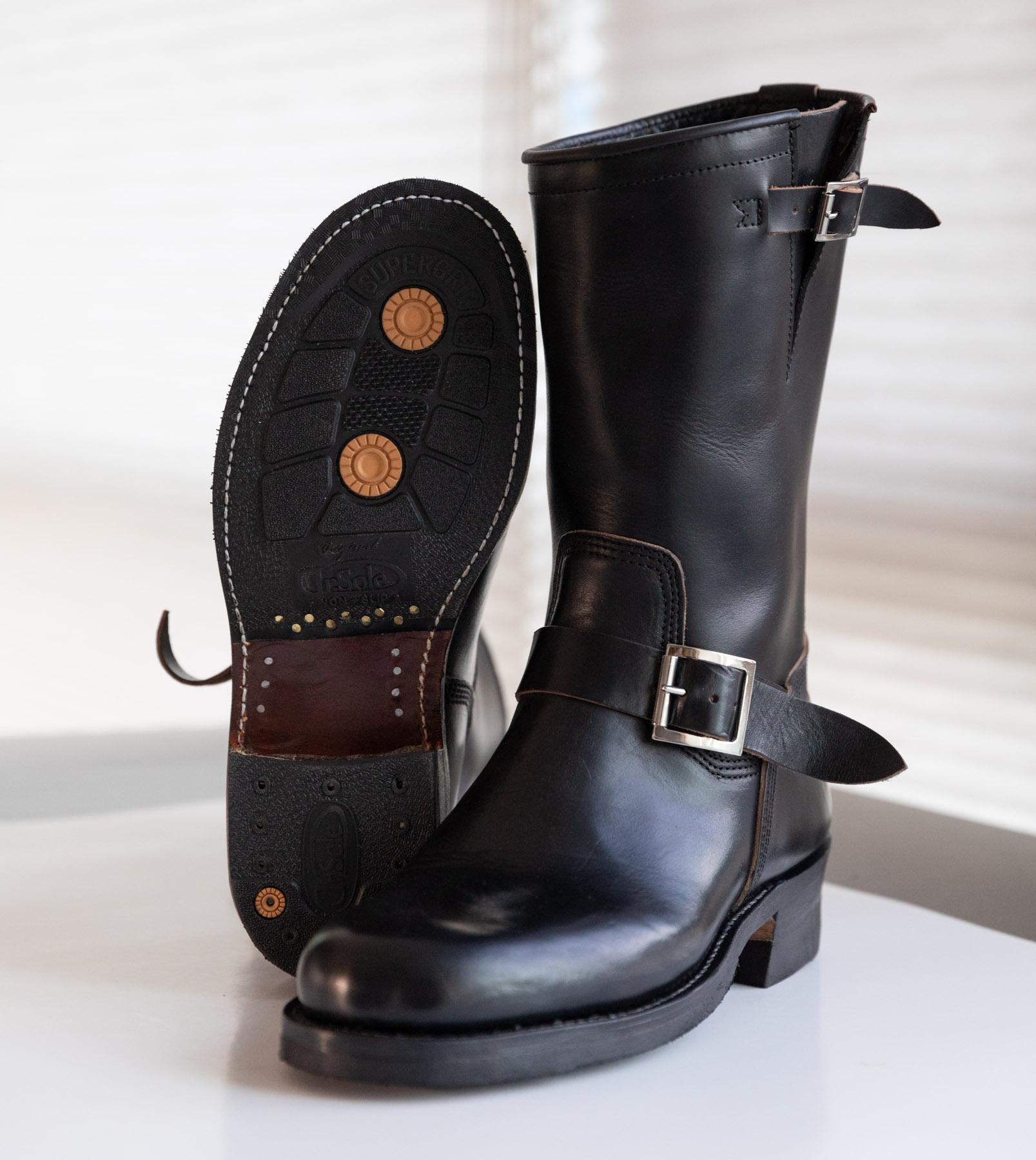 New black engineer boots. My fourth leather project. - Shoes, Boots ...