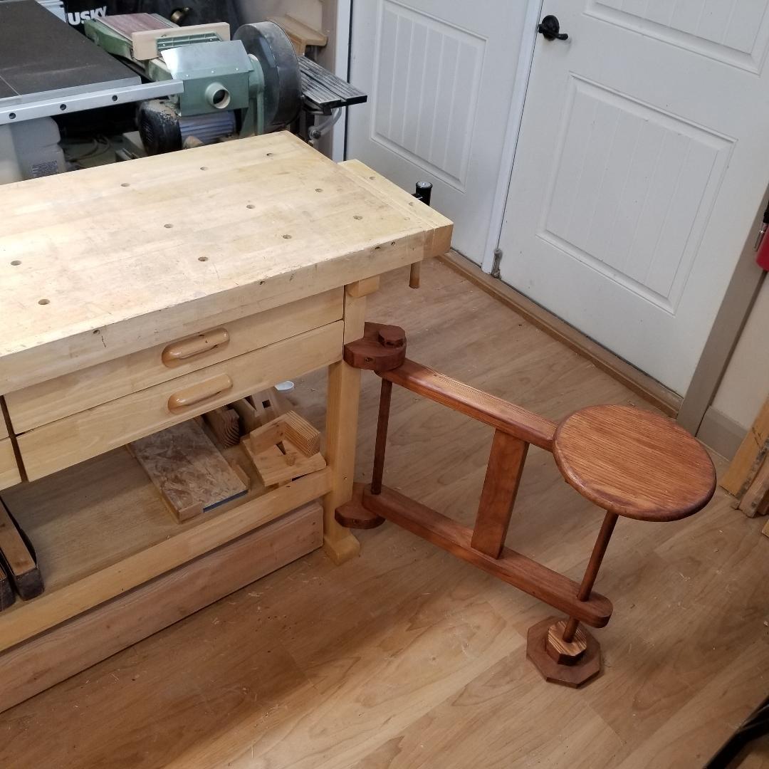new workbench and in need of a stool or chair - Leatherwork