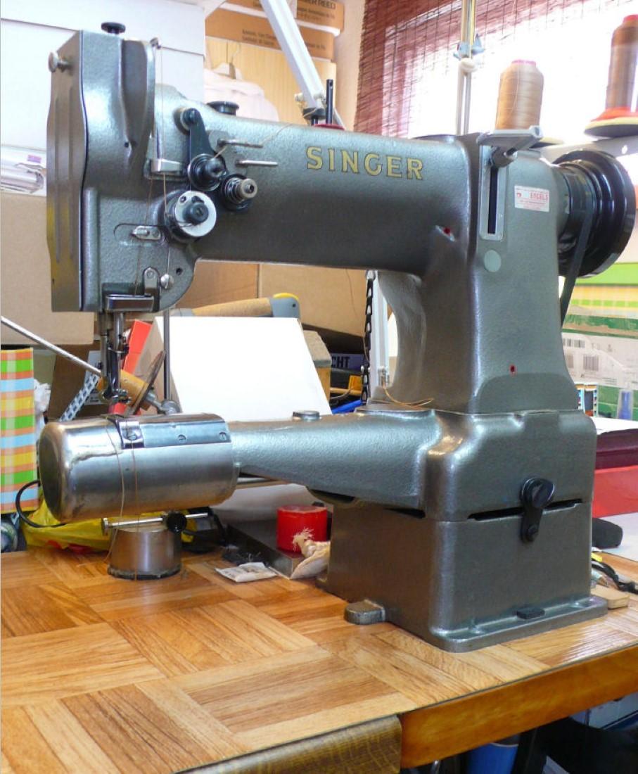 Vintage Double Needle Singer Industrial Sewing Machine