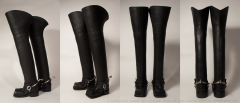 18th-century leather boots (replica) for a bjd doll.