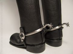 18th-century leather boots (replica) for a bjd doll.