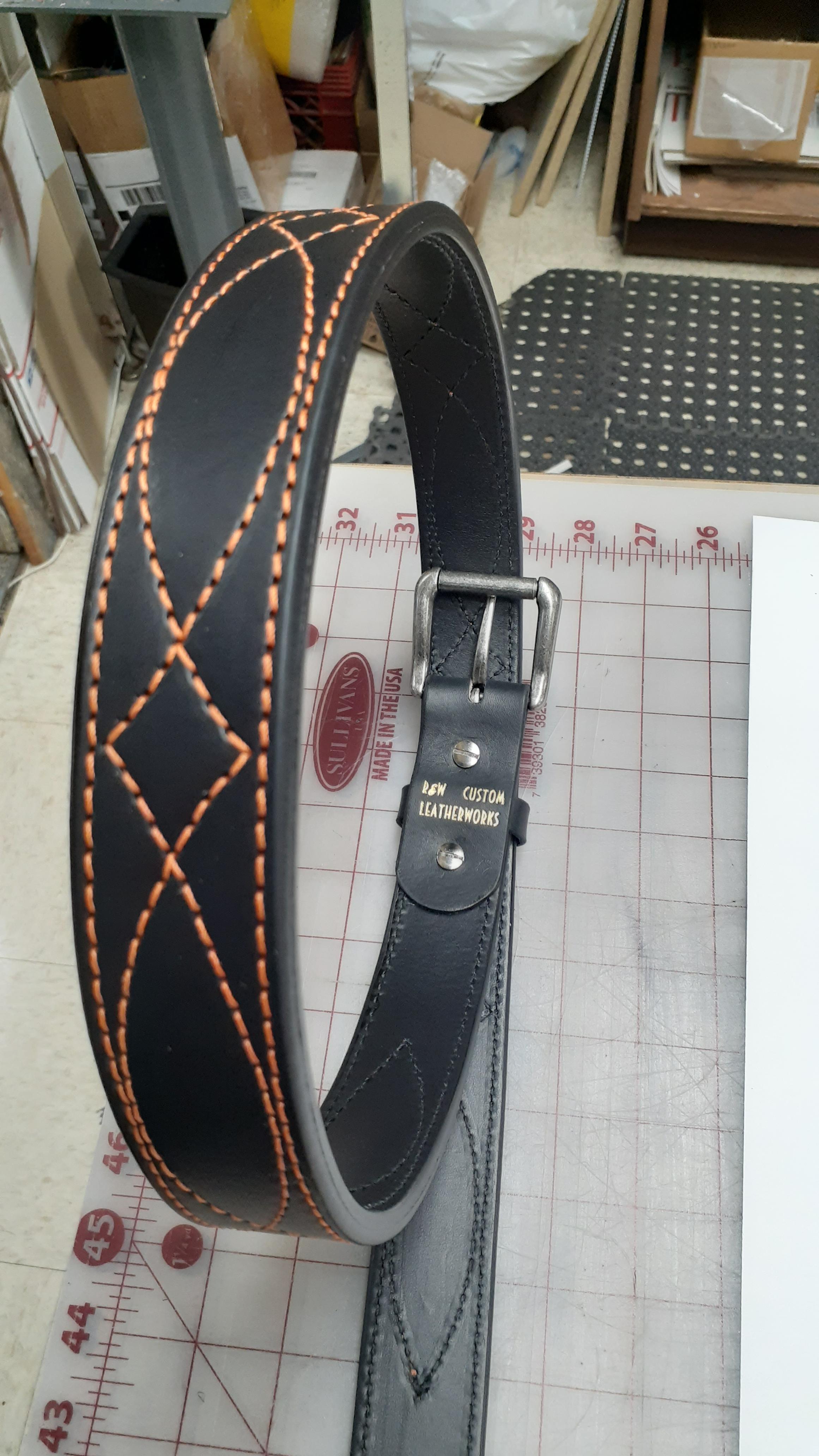 R & W Custom Leatherworks - Patch Sewing Examples