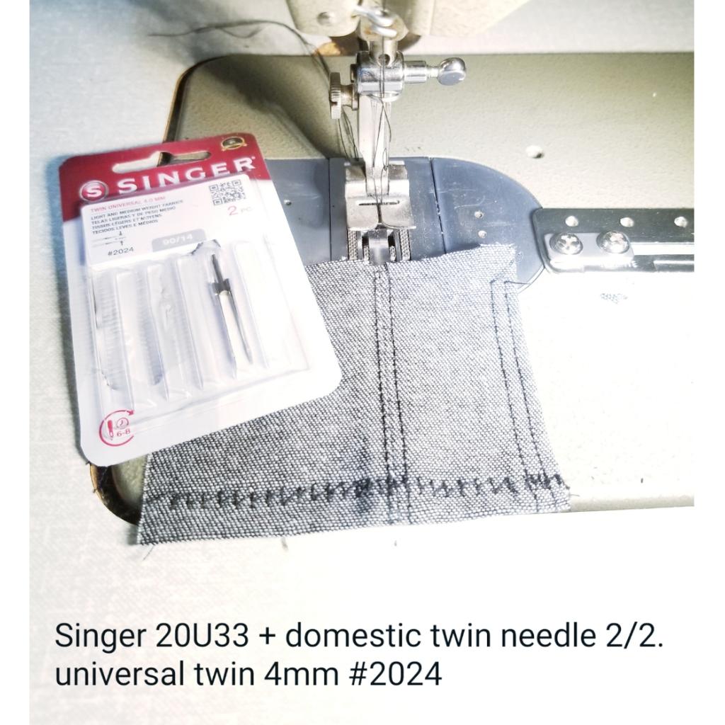 How to use a twin needle on domestic sewing machines 