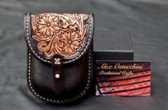 Tooled belt pouch