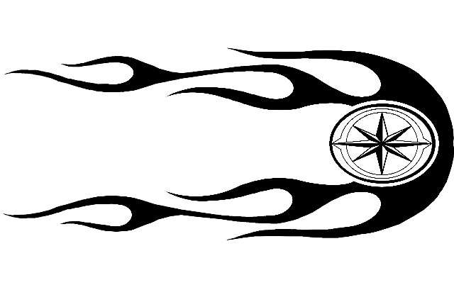 bike logo and tribal flames on the seat - Motorcycles and Biker Gear ...